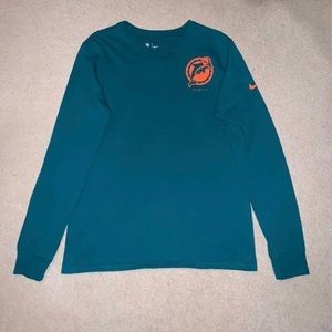 Used Nike Miami Dolphins retro long sleeve shirt